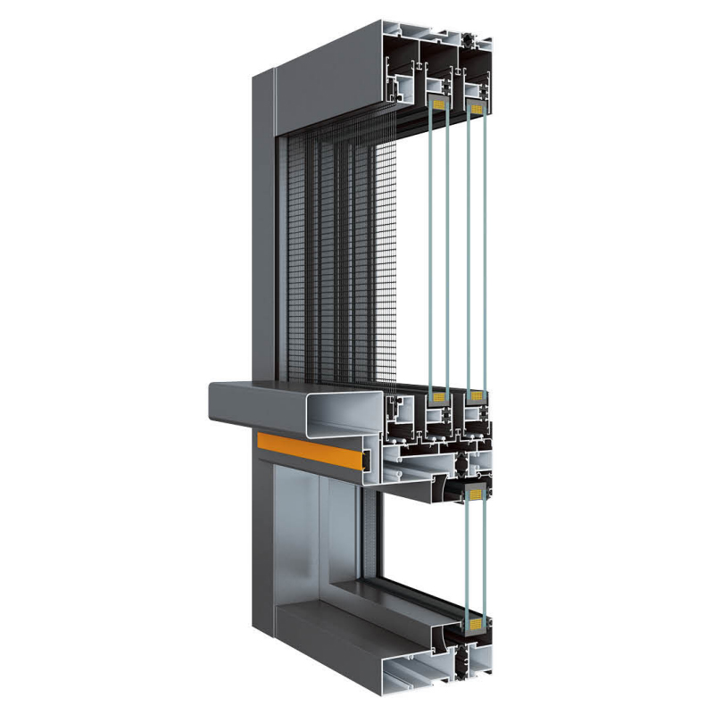 131 Six-Track Full Hidden Panoramic Thermal Break Sliding Window