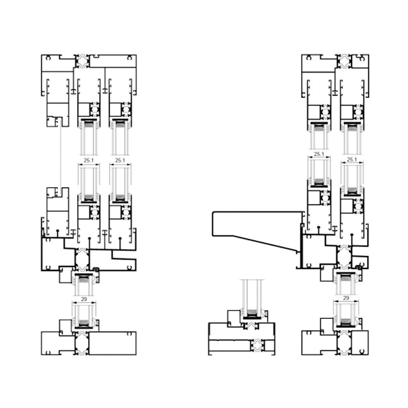 80 2-Track & 120 3-Track Broken Bridge Sliding Window