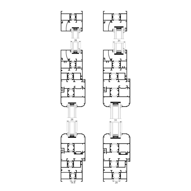 55/60 Thermal Break Casement Window