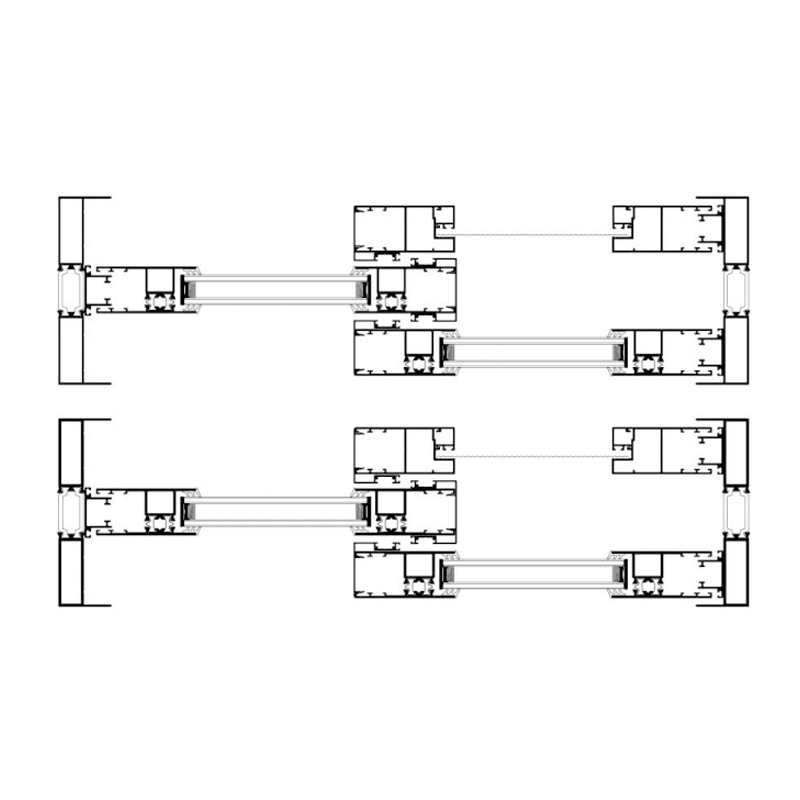 Yuexin Series Economic 108 3/5/6 Tracks Broken Bridge Sliding Window