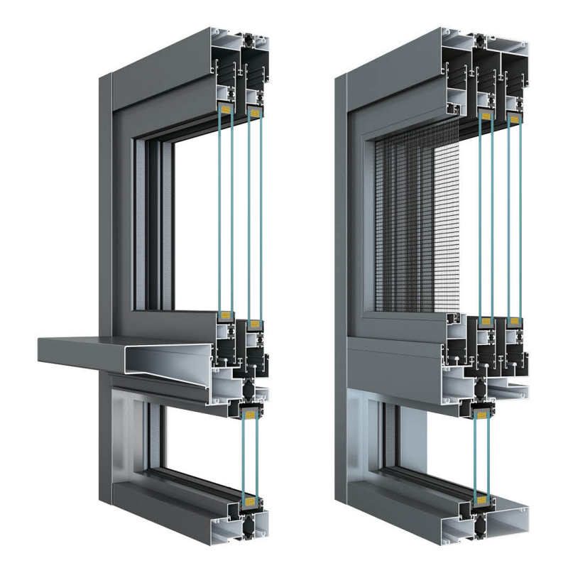 80 2-Track & 120 3-Track Broken Bridge Sliding Window