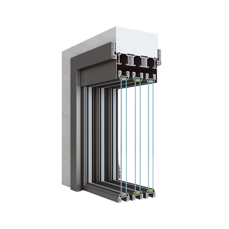40 Triple-Track Sliding Door Aluminium Profiles