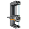 128 Series 6 Tracks Full View Broken Bridge Floating Sliding Window