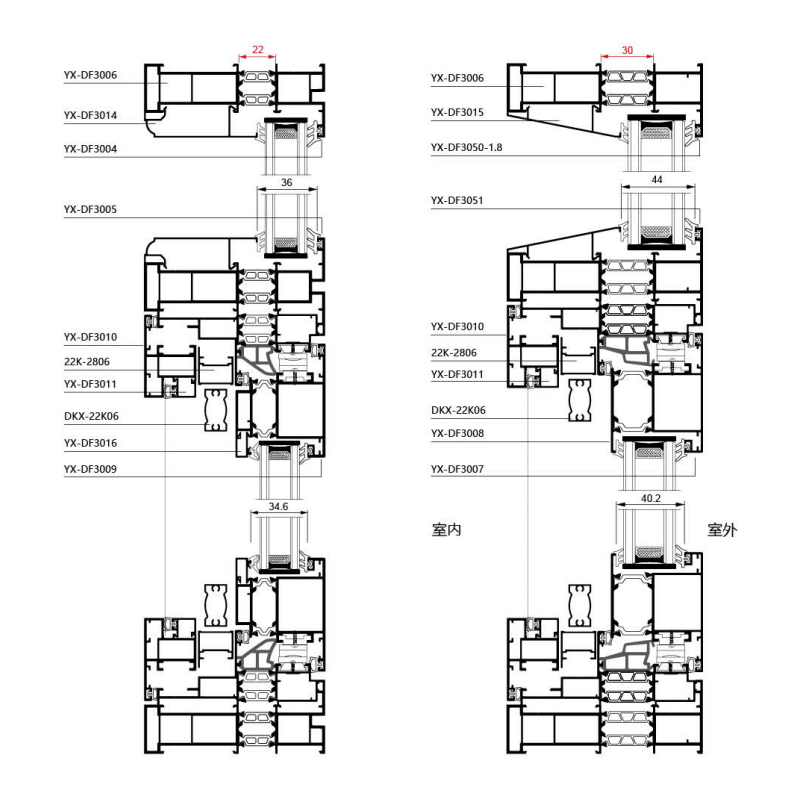 Dongfeng 110/118 Mesh-Integrated Thermal Break Windows (Hidden Drainage Type)
