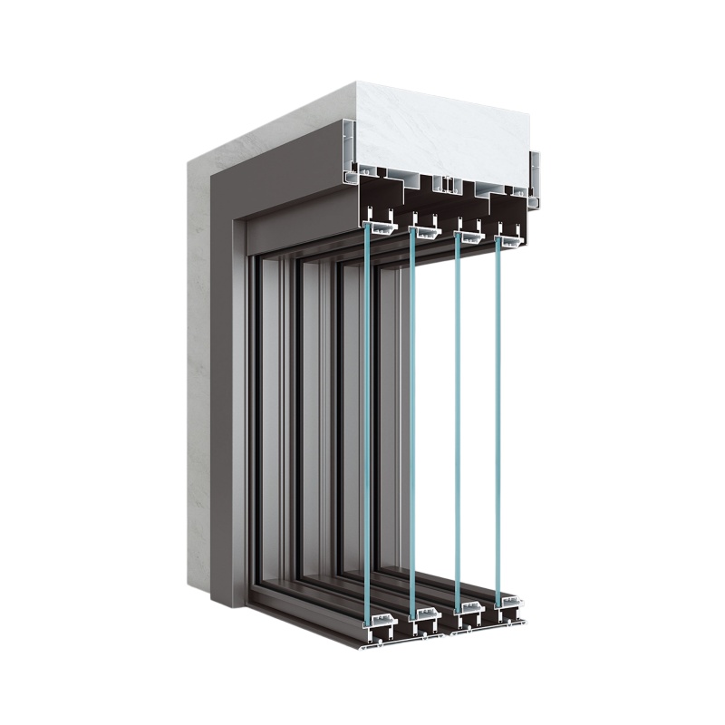 40 Four-Track Sliding Door Aluminium Profiles