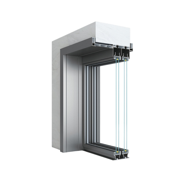 35 Slim Double-track Sliding Door Aluminium Profiles (double Glass)