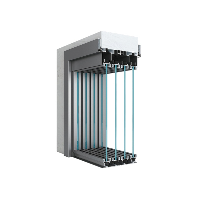 35 Slim Four-track Sliding Window Aluminium Profiles (double Glass)