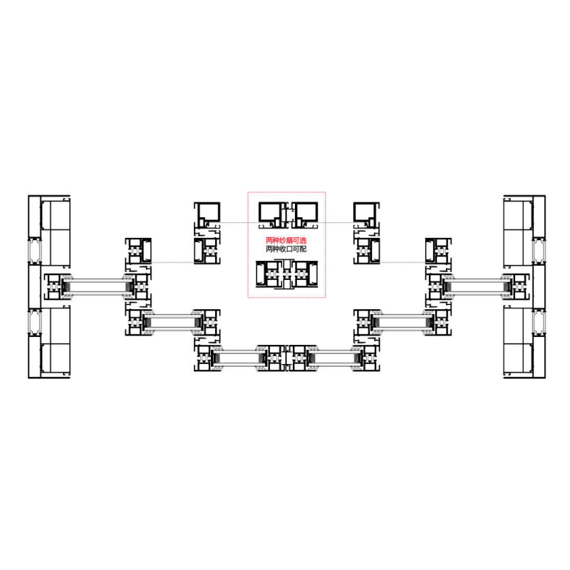 208 Ten-Track Panoramic Thermal Break Suspended Sliding Window