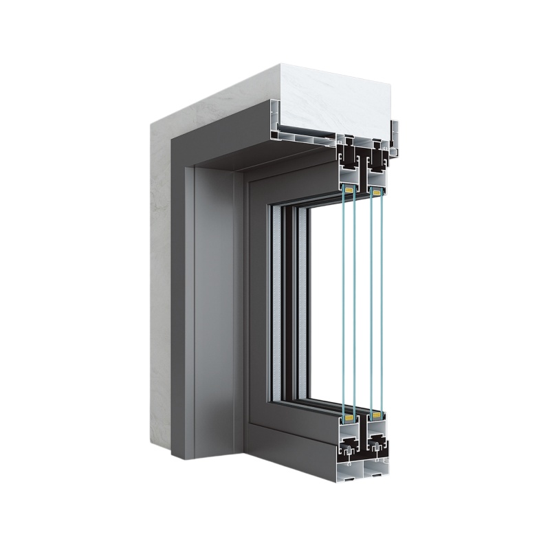 35X48 Double-track Mid-narrow Sliding Door Aluminium Profiles