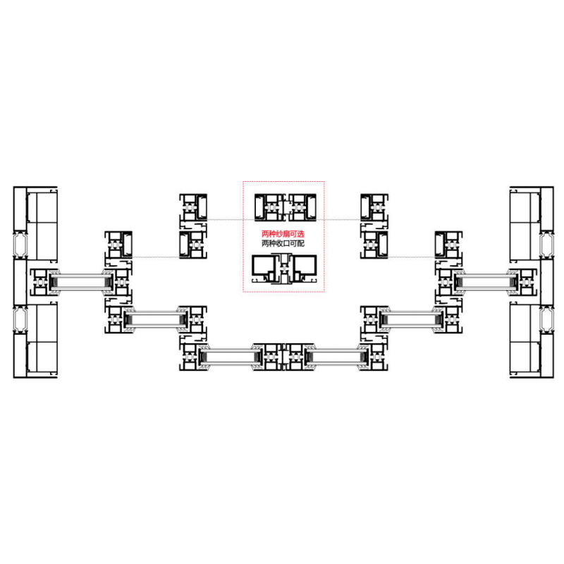 208 Ten-Track Panoramic Thermal Break Sliding Window