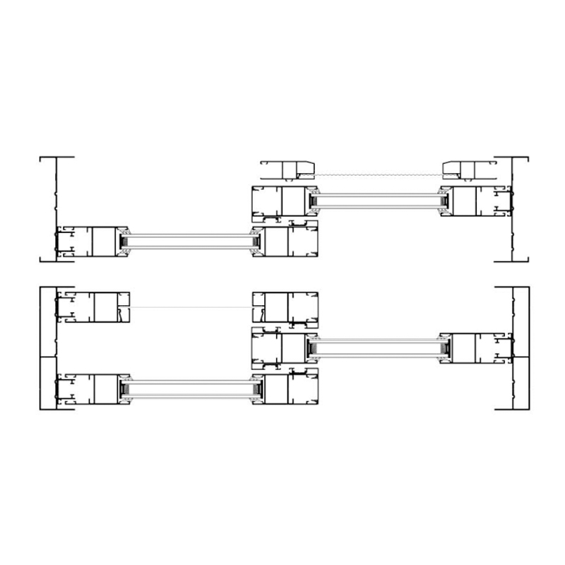 Yuexin 90/101 Triple Track Non-Thermal-Break Sliding Window