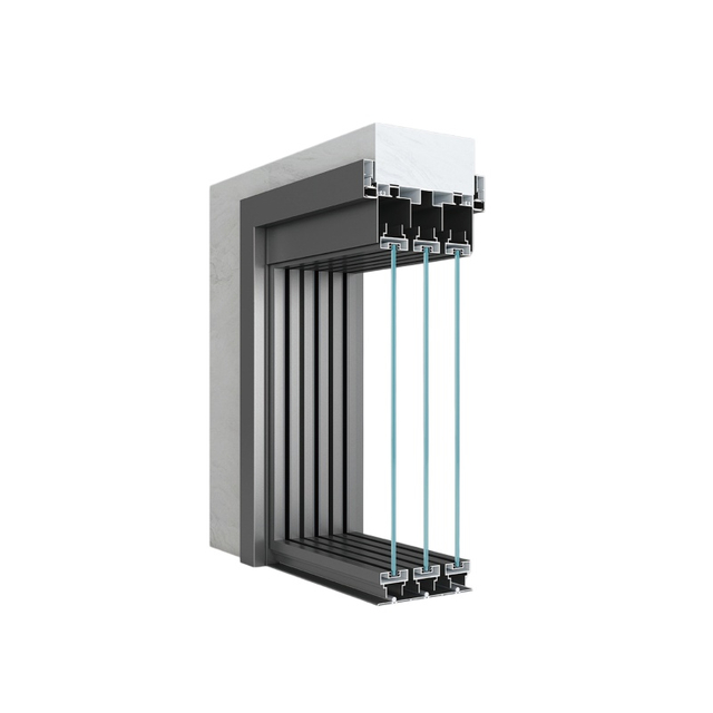 35 Slim Triple-track Sliding Door Aluminium Profiles (single Glass)