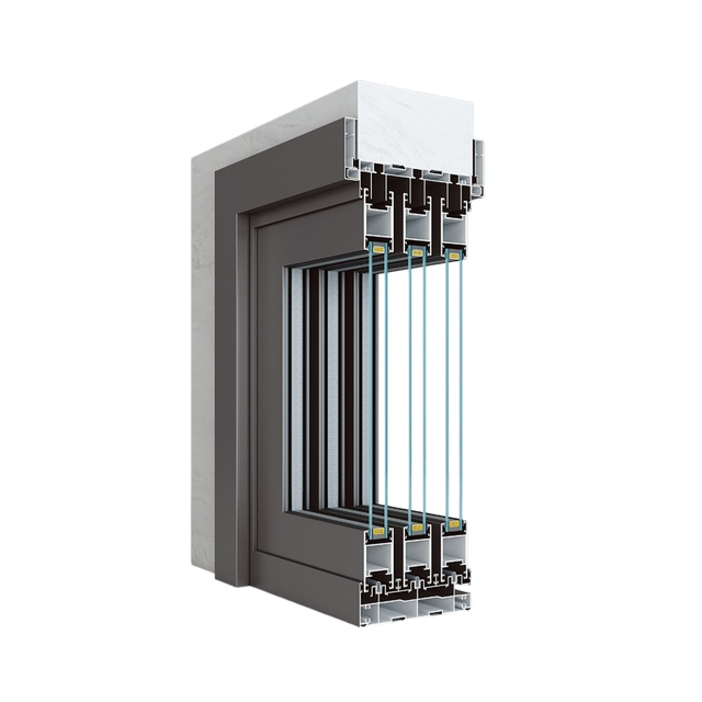 35X60 triple-track mid-narrow sliding door aluminium profiles