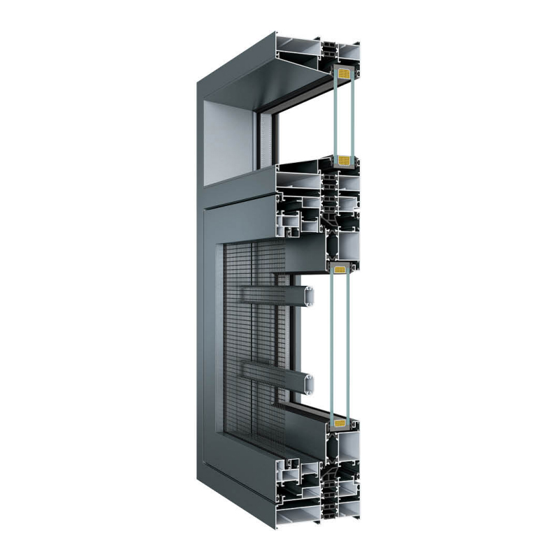 Lanyue Series 110/118 Mesh-Integrated Casement Windows (Floor Drain Type)