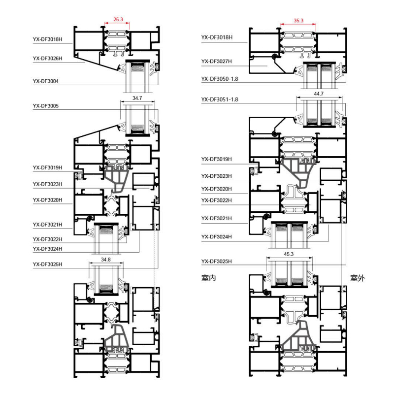 Model A 86/96 Integrated Thermal Break Casement Window with Built-in Fly Screen (Dual Inward Opening)