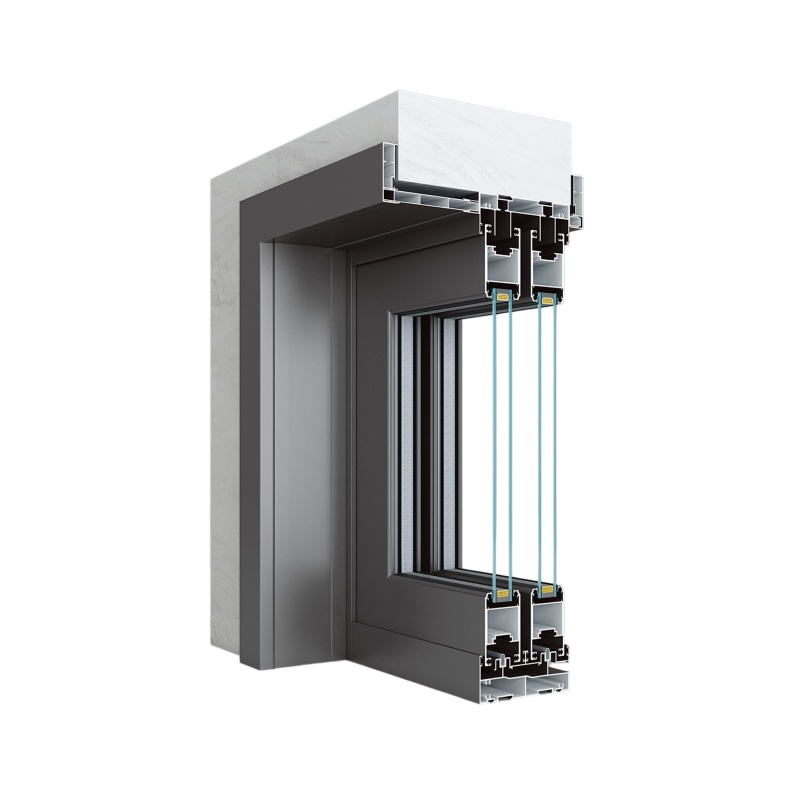 40X65 Double-Track Mid-Narrow Sliding Door Aluminium Profiles